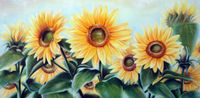 Sonnenblumen 1 120x60 &Ouml;l Leinwand 2006 - Kopie